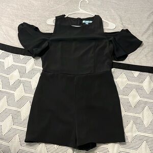 She + sky black romper